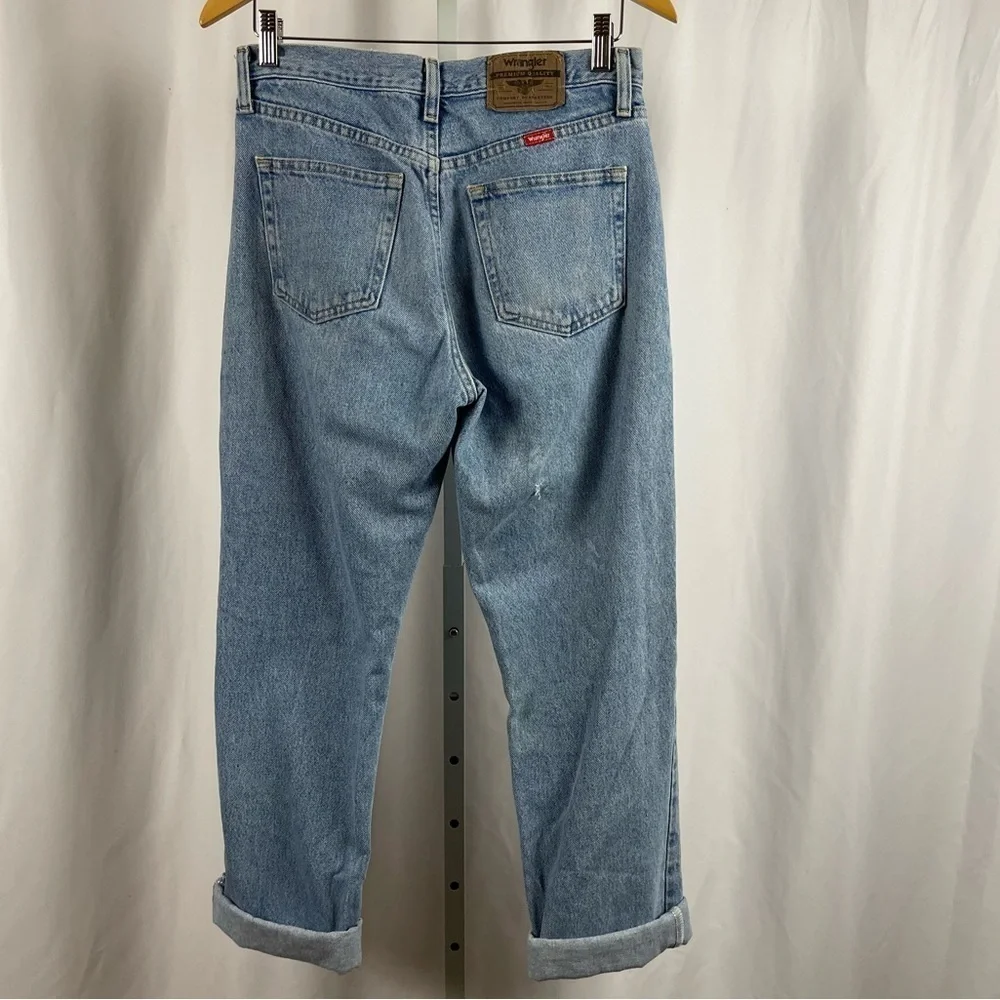 Wrangler 30 X 32 Straight Leg Stonewash Jeans Light Wash